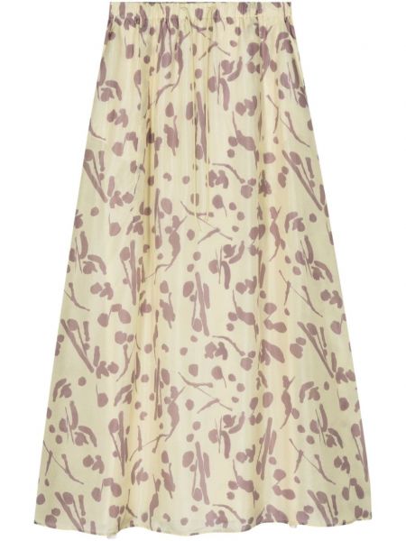 Svilena suknja s printom s apstraktnim uzorkom Alysi