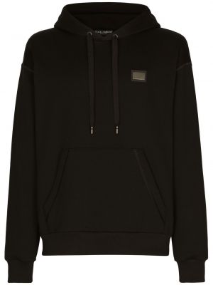 Kapučdžemperis džersija Dolce & Gabbana melns