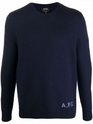 Jersey con estampado de tela jersey A.p.c. azul