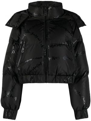 Denim jakna s potiskom Versace Jeans Couture črna