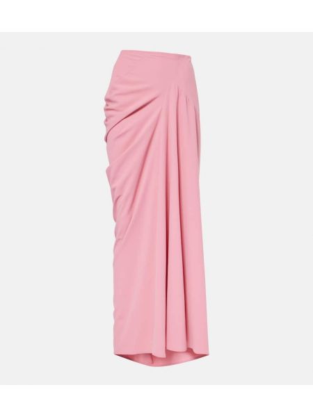 Draperet maxi nederdel Dries Van Noten pink