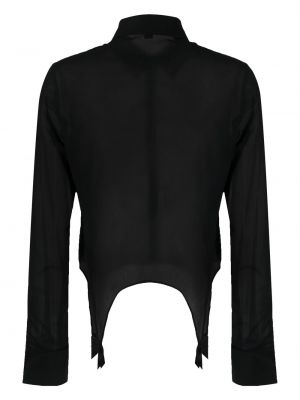 Medvilninė marškiniai Kiki De Montparnasse juoda