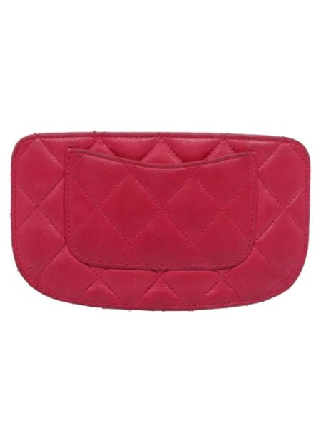 Leder clutch mit taschen Chanel Vintage pink