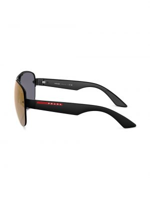 Sonnenbrille mit print Prada Linea Rossa schwarz