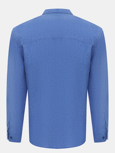 Джинсовая рубашка Alessandro Manzoni Jeans синяя