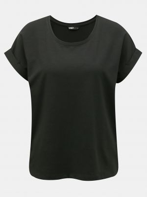 Brīva piegriezuma t-krekls Only melns