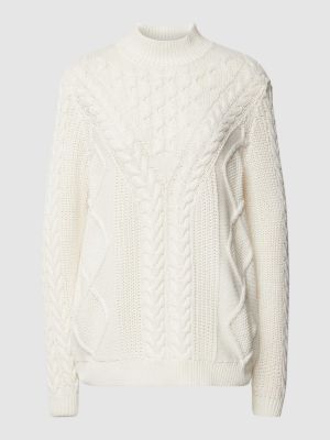 Dzianinowy sweter Only biały