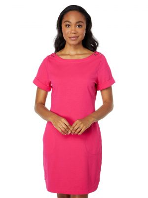 Платье мини с коротким рукавом Tommy Bahama розовое