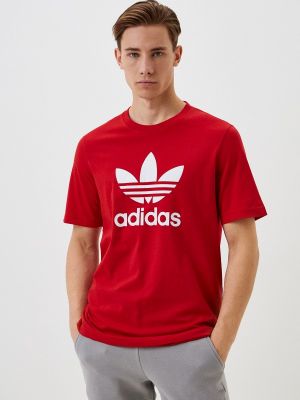 Поло Adidas Originals красное