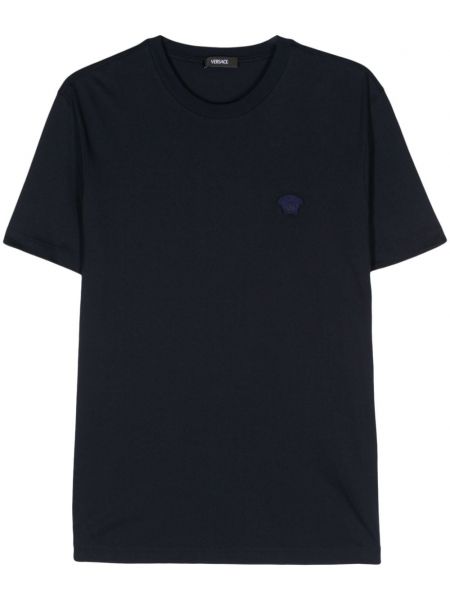 Jersey t-shirt aus baumwoll Versace blau