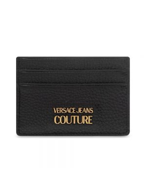Czarny portfel skórzany Versace Jeans Couture