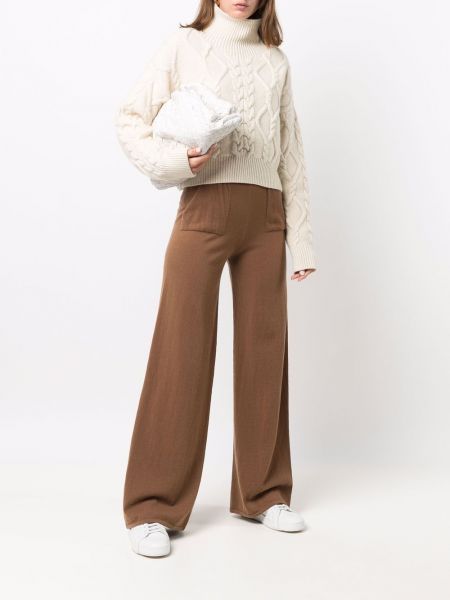 Pantalones de lana merino Ami Amalia marrón