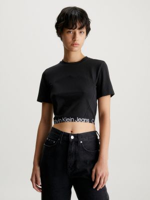 Camiseta slim fit manga corta Calvin Klein Jeans negro