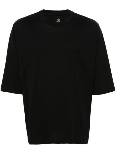 Jersey majica z okroglim izrezom Thom Krom črna