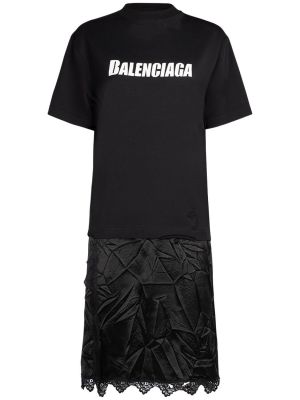 Mini šaty jersey Balenciaga černé