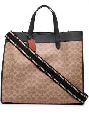 Trykt shoppingbag Coach brun