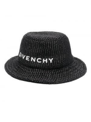 Obojstranný klobúk s potlačou Givenchy čierna