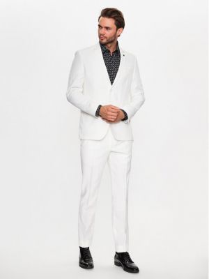 Ukrojena obleka Karl Lagerfeld bela