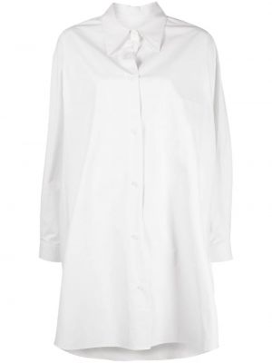 Βαμβακερή μάξι φόρεμα Mm6 Maison Margiela λευκό