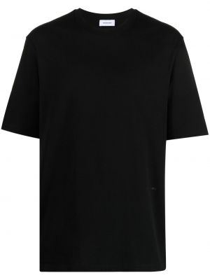 Bombažna majica s potiskom Ferragamo črna