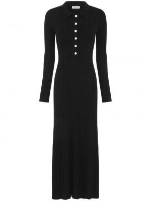Pletené dlouhé šaty Anna Quan černé