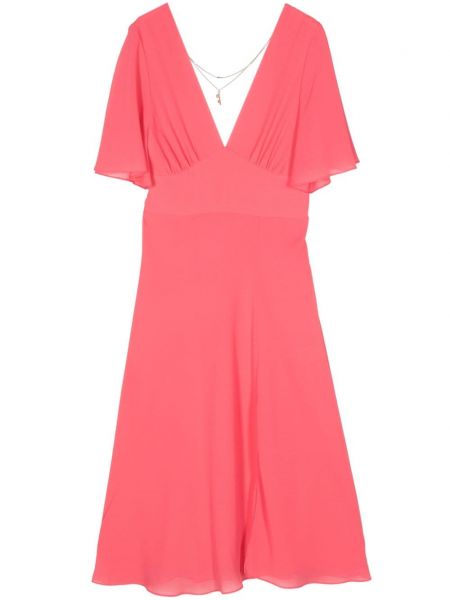 Kleid mit v-ausschnitt ausgestellt Patrizia Pepe pink