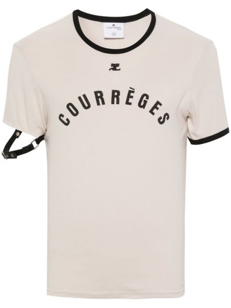 T-shirt mit print mit schnalle Courreges