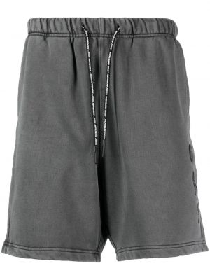 Shorts de sport brodeés en coton Aape By *a Bathing Ape® gris