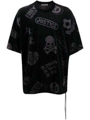 T-krekls ar apdruku Mastermind Japan melns
