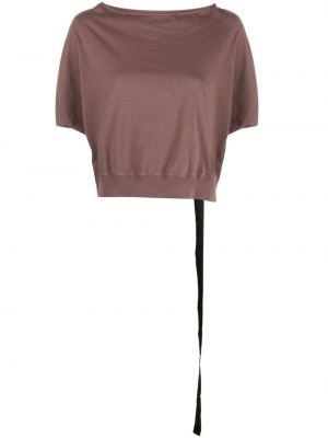 Bavlnené tričko Rick Owens Drkshdw fialová