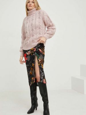 Vuneni pulover Answear Lab ružičasta