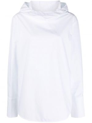 Памучна блуза с качулка Christian Wijnants бяло
