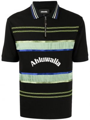 Polo με φερμουάρ με σχέδιο Ahluwalia μαύρο