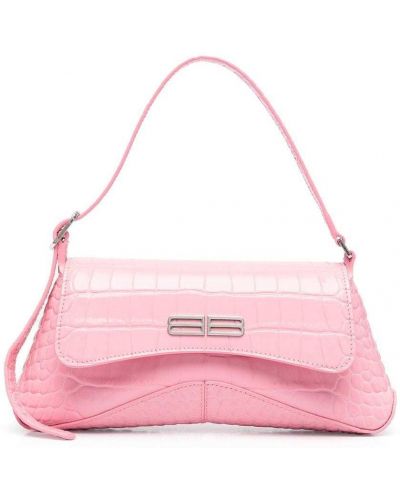 Lær mini bag Balenciaga rosa