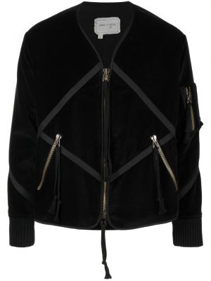 Žametna jakna iz rebrastega žameta Greg Lauren črna