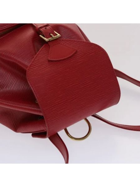Mochila de cuero retro Louis Vuitton Vintage rojo