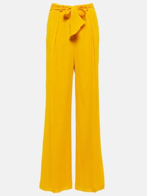 Kalhoty s vysokým pasem relaxed fit Gabriela Hearst žluté
