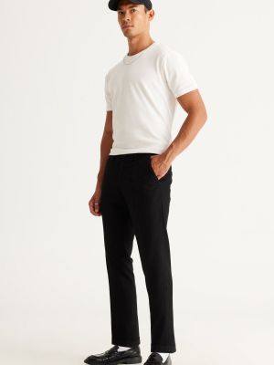 Slim fit klasické kalhoty s kapsami Altinyildiz Classics černé