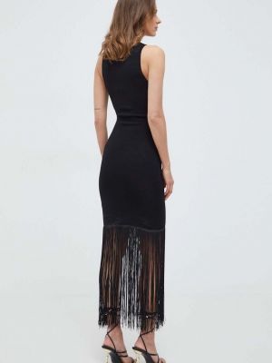 Mini šaty Bardot černé