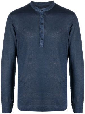Ленен пуловер 120% Lino синьо