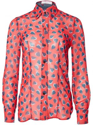 Μπλούζα με σχέδιο με μοτίβο καρδιά Carolina Herrera κόκκινο