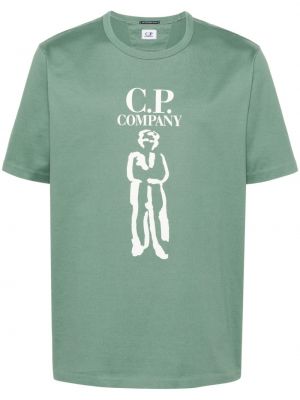 Tricou din bumbac cu imagine C.p. Company verde
