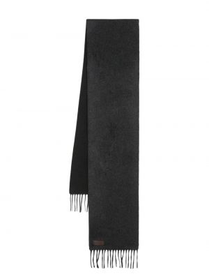 Kašmírový hedvábný šál s třásněmi Canali šedý