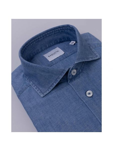 Koszula jeansowa Bagutta niebieska