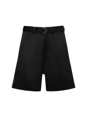 Pantalones chinos de algodón Sacai negro