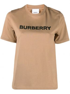 Тениска с принт кафяво Burberry