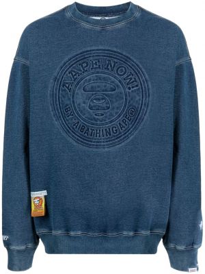 Sweatshirt aus baumwoll mit print Aape By *a Bathing Ape® blau