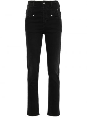 Skinny fit džínsy s vysokým pásom Isabel Marant čierna