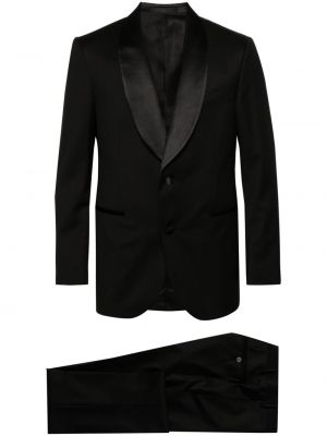 Vlnený oblek Corneliani čierna