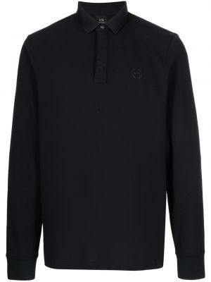 Brodert poloskjorte Armani Exchange blå